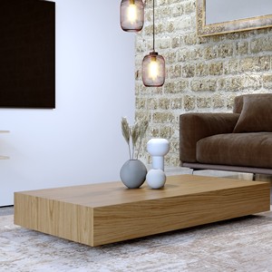 Mesa baja Ret cm.120x60x h.18-Roble Natural - Product Image 1