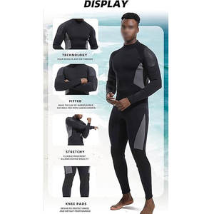 Maillot de bain pour hommes de taille personnalisée, vêtements de plage en néoprène une pièce durable, imperméable, grande taille, offre spéciale - Product Image 3