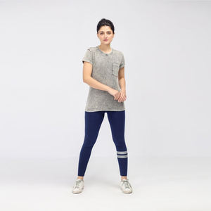 Camiseta para Mujer con Lavado Ácido, Teñida con Tinte, de Algodón, Estilo Vintage Desgastado, Manga Corta, Corte Holgado, Ropa de Verano para Exportación - Product Image 2