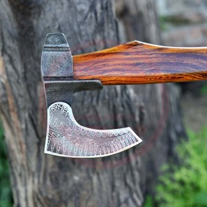 ใบมีดเหล็กคาร์บอนสูงไวกิ้งขวานล่าสัตว์กลางแจ้งแคมป์ขวานขวานด้ามไม้ - Product Image 4