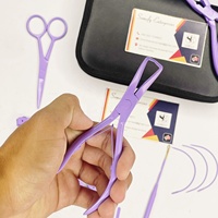 Kit d'outils professionnels pour extensions de cheveux Somofy Enterprises, pinces en acier inoxydable de haute qualité, durables, logo couleur personnalisé