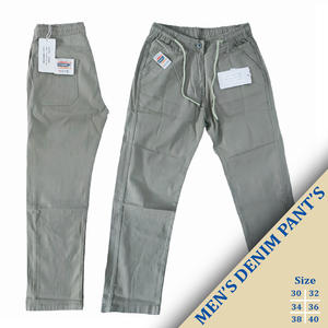 2025 High Quality <b>Mens</b> Durable Denim Yarn Dyed Woven Wrinkle Resistant PU Coated <b>Trousers</b> P-140 Casual Straight Fit Breathable - Product Image 1