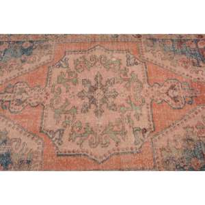 Tapis, 4,4x7 pieds, tapis vintage, tapis oriental orange en laine - Product Image 5