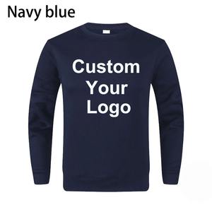 Sudadera informal de talla grande para hombre para primavera otoño Jersey suelto de manga larga cuello redondo bordado patrón sólido de punto - Product Image 6