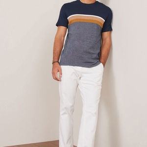 2025 Best-seller été coton t-shirt à manches courtes décontracté hommes chemise coupe personnalisée avec col rond et motif solide - Product Image 5