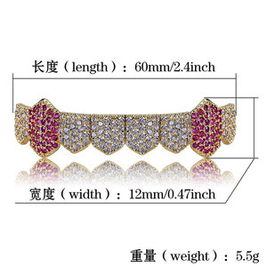 Grillz con Micro Pavé di Zirconia Cubica Effetto Ghiaccio - Product Image 6