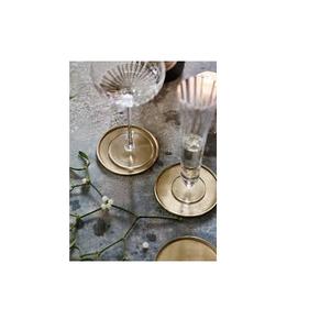 Posavasos de vidrio y taza de latón de buen diseño, accesorios de cocina, posavasos de latón dorado de alta calidad - Product Image 3