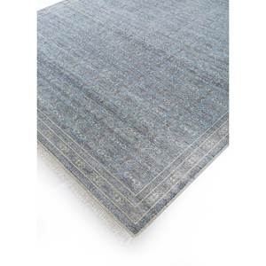 Alfombra de Lana Afgana Azul Viscaya Anudada a Mano, Diseño Geométrico Clásico, Alfombra Rectangular Grande para Sala de Estar o Pasillo, Modelo EA-3116 - Product Image 2