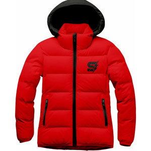 Insulated Hooded Winter Puffer <b>Jacket</b> Full Front Zipper Closure Warm Quilted <b>Lining</b> Windproof Breathable Cold Weather Outdoor - Product Image 2