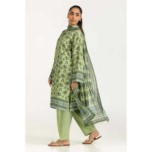 Conjunto de 3 Piezas IUSTKSD-2116 Estilo Boho con Estampado Floral, Traje de Verano para Jardín, con Cuello Mandarín Transpirable, Manga Larga y Corte Holgado - Product Image 6