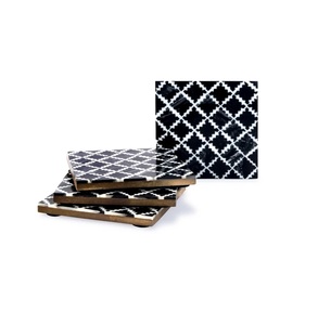 Modern Elegance Resin Decorative Solid Wood Tea coaster Resin Insulation <b>Pad</b> Custom Coasters Home and Kitchen - Product Image 2