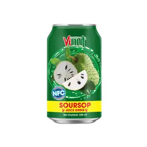 330ml VINUT real pure Beverage Development Suppliers Canned Soursop Juice drink