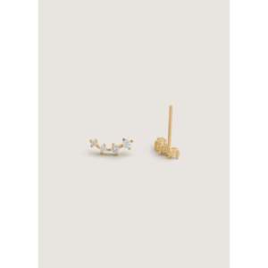 Crawler Stud Diamond Earrings - Product Image 3