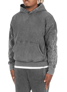 Chándal de Invierno de Alta Calidad en Oferta, con Logotipo Personalizado, Bordado Desgastado, Lavado Ácido, Estilo Urbano, de Felpa Francesa para Hombre - Product Image 2