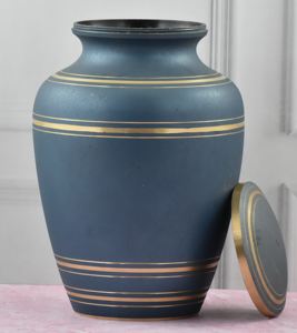 Blue Beautiful Cremation <b>Urn</b> for Adult Ashes Elegant <b>Pet</b> <b>Casket</b> & <b>Urn</b> for Human Ashes Ashes Keepsake - Product Image 1
