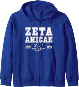 Zeta Phi Beta Sorority Bordado Logos Zip Up Sudadera con capucha - Product Image 1