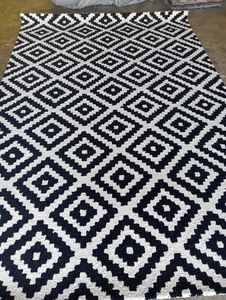 Tapis Oushak Bleu Marine 9x12 Grand Tapis Turc Surdimensionné avec Motif Abstrait Beige et Design Abstrait - Product Image 3