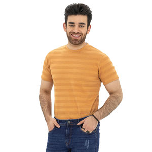 Nueva llegada 2025 camiseta de lujo para hombre, camiseta en blanco con cuello redondo estampado y logotipo personalizado, camiseta de Color sólido para hombre con servicio OEM - Product Image 1