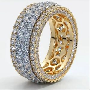 Pendientes de aro de oro sólido con diamantes de circonia cúbica de oro blanco para mujer, pendientes de solitario de corte redondo para boda, pendientes de gota de oro blanco - Product Image 5