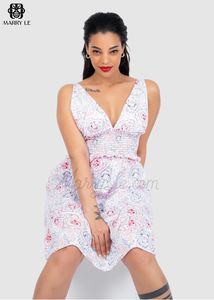 ROBE MIDI ÉTÉ FLORALE COL EN V FILLE 100% Coton Biologique DOUX CONFORTABLE PORTEMENT HAUTE QUALITÉ Taille Naturelle Lavable Respirant - Product Image 2
