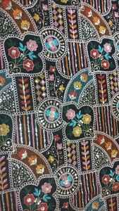 Tissu de broderie respirant doux en polyester georgette lisse de luxe pour les robes de mariée de soirée - Product Image 2