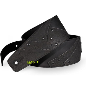 Correa de guitarra eléctrica colorida de cuero con logotipo personalizado de fábrica - Product Image 3