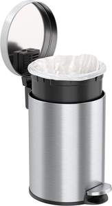 Factory Sale Metal Round <b>Step</b> Garbage Can Stainless Steel Dustbin With Lid Foot Pedal Waste Bins for Kitchen Trash Home Storage - Product Image 5