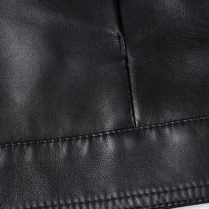 Veste d'hiver en similicuir pour garçons, surdimensionné, 4 l, manches longues, cuir artificiel, manteau blanc grande taille, blouson aviateur pour hommes - Product Image 3