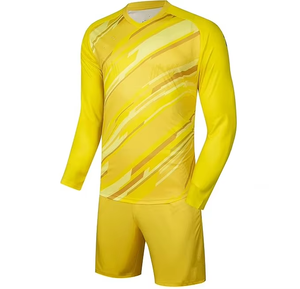 Uniforme de gardien de but jaune uniforme de Football manches longues entraînement sportif nouveau maillot de football haut respirant - Product Image 1