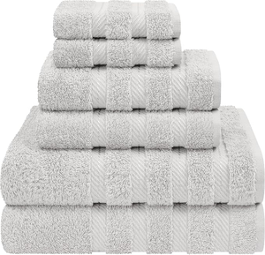 (T&D) Juego de 6 Toallas Turcas de Lujo 100% Algodón, Suaves y de Lino |   2 Toallas de Baño 27x54 2 Toallas de Mano 16x28 2 - Product Image 3