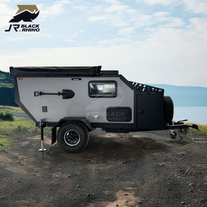 Overland Mini remorque de camping-car en aluminium de 13 pieds Remorque de voyage tout-terrain avec accessoires pour le camping - Product Image 1