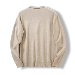 Cardigan long personnalisé pour homme, 100% coton, automne-hiver, designers, ample, court, surdimensionné, tricoté - Product Image 5