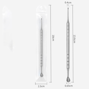 Empujador de cutículas de acero inoxidable Limpiador de uñas portátil Removedor de piel muerta Esmalte Pelador Cortador Limpieza de uñas Palo de cutículas - Product Image 3