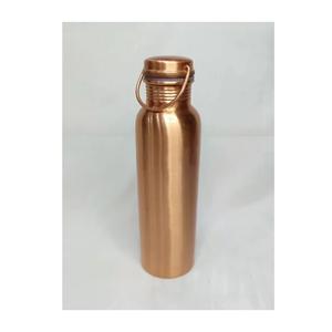 Bouteille d'eau en cuivre pur 100% avec poignée pour la santé humaine bouteille en cuivre mat de taille personnalisée pour le bureau et l'école - Product Image 1