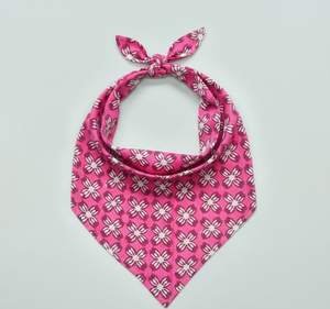 Bandana carré en coton fait main, imprimé à la main, foulard d'été, écharpe bohème, bandeau pour cheveux - Product Image 5