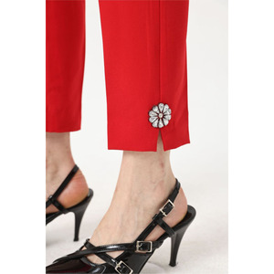 Giacca Blazer a gamba dritta con dettagli in pietra da donna con Set elegante di pantaloni - Product Image 1