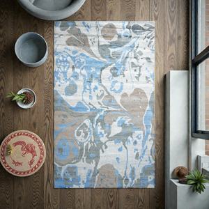 Tapis en laine noué à la main, motif géométrique moderne, poils épais, tapis écologique pour salon et chambre à coucher |   Tapis en laine fait main de luxe - Product Image 4