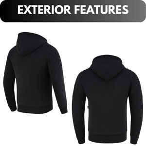 Chaqueta de Motociclista Personalizada con Protección para Impactos, Capucha con Armadura CE Extraíble, Acolchada, Talla Grande - Product Image 2