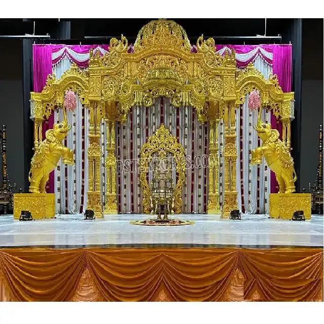 Mandap mandap mayur עם כיפה מוזהב דרום הודו חתונה srilankan התבגרות טקס חתונה/במה