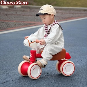 Choco Bear Nuovo Design <span class=keywords><strong>Bici</strong></span> Senza Pedali a 4 Ruote per Bambini, Giocattolo <span class=keywords><strong>Cavalcabile</strong></span> da Esterno, <span class=keywords><strong>Bici</strong></span> Scorrevole per Bambini - Product Image 3