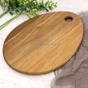 Tabla de Cortar de Madera de Acacia Natural Premium con Mango, Ecológica, Apta para Lavavajillas, para Uso Diario, para Cortar Queso y Otros Alimentos - Product Image 4