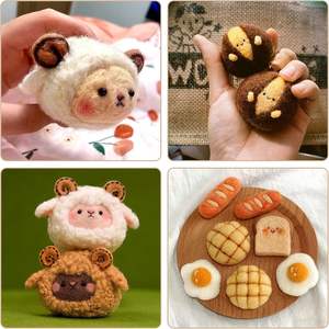 Promotion fil épais géant fil épais 100% laine mérinos fil à tricoter itinérant bricolage cadeau unique pour son cadeau de noël feutrage humide - Product Image 4