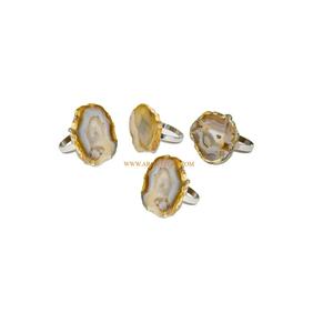 Lot de 6 anneaux de serviette de table en agate Vintage classique pour la maison et la cuisine centre de table boucle de serviette prix bon marché - Product Image 5