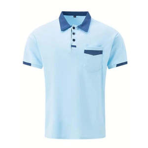 Manga corta de algodón de alta calidad unisex para Polo Diseño de Moda de moda con logotipo personalizado patrón sólido tejido de punto hombres - Product Image 6