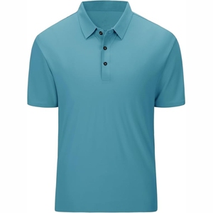 Men Polo T Shirt <b>Classic</b>-Fit 100% Cotton Short Sleeved Polo Shirts - Product Image 1