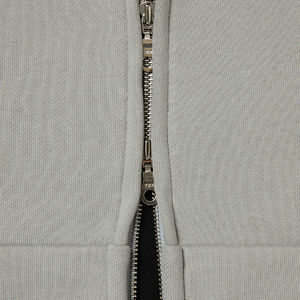 Personalizado Unisex francés Terry doble cremallera holgado peso pesado ácido lavado hombres capucha Sudadera con capucha de gran tamaño hombro caído - Product Image 5