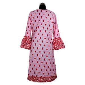 เดรสอินเดียเดรสพิมพ์ลายบล็อกมือสำหรับผู้หญิงเซ็กซี่ชุดเดรส DHB008 - Product Image 4