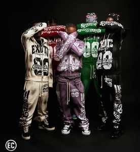 Streetwear à logo patchwork personnalisé pour hommes, sweat à capuche épais pour hommes, sweatshirts à capuche zippés, poids lourd et surdimensionnés, délavés à l'acide - Product Image 6