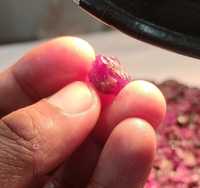Pierre précieuse naturelle de rubis rouge brut non taillée, taille personnalisée, forme ovale, pour la fabrication de bijoux