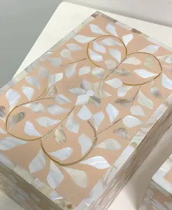 คอลเลกชันใหม่คุณภาพสูงสี่เหลี่ยมผืนผ้าแม่กล่องมุกกล่องแล็กเกอร์สําหรับบ้านร้านอาหารโรงแรมทําด้วยมือจากเวียดนาม - Product Image 4